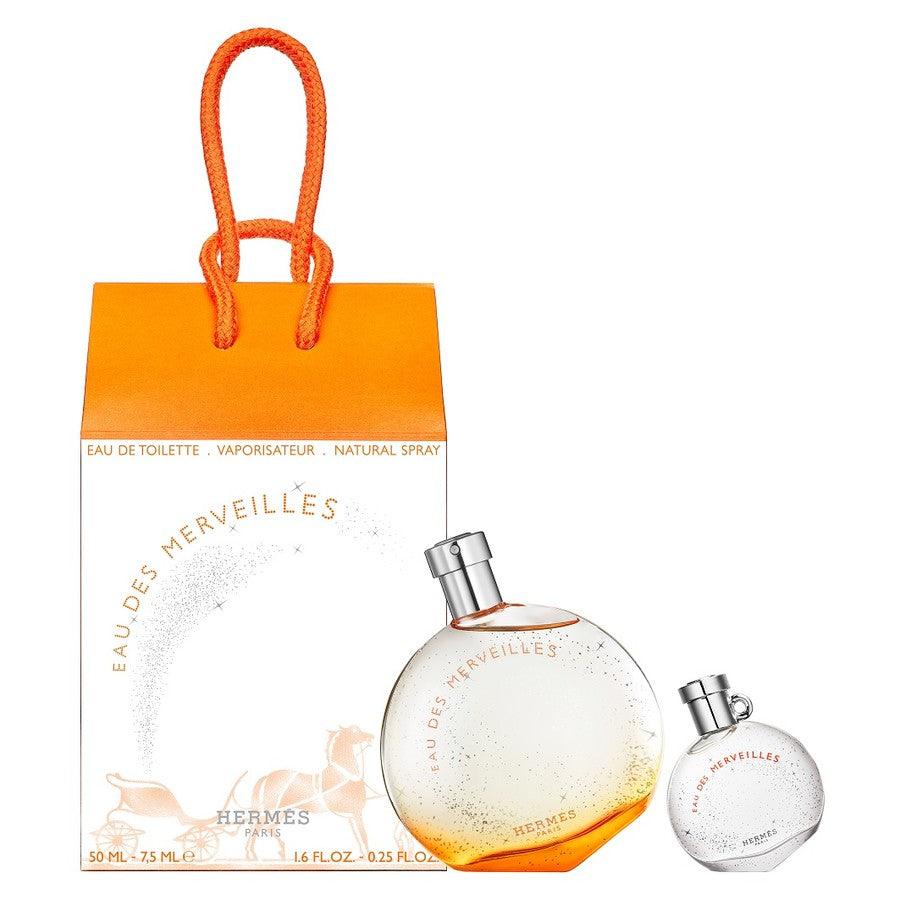 Hermes Eau Des Merveilles 50ml Eau De Toilette gift Set + 7.5ml Mini EDT - Perfume Oasis
