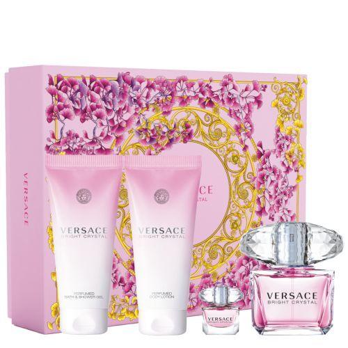 Versace Bright Crystal Gift Set EDT 90 ml - 4 Pieces - Perfume Oasis