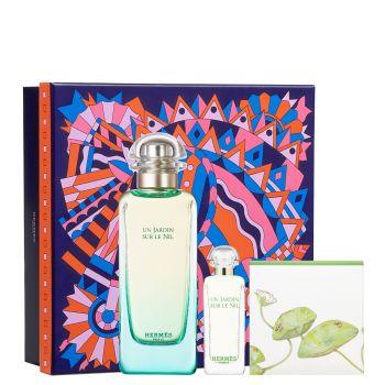 Hermes Un Jardin Sur Le Nil EDT 100ml + Soap 50g + EDT 7.5ml - Perfume Oasis